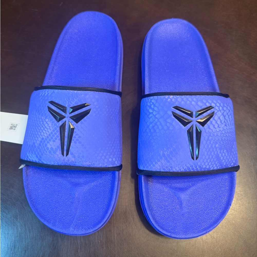 New Nike Kobe Slides Sandals Purple Black - Picture 2 of 16